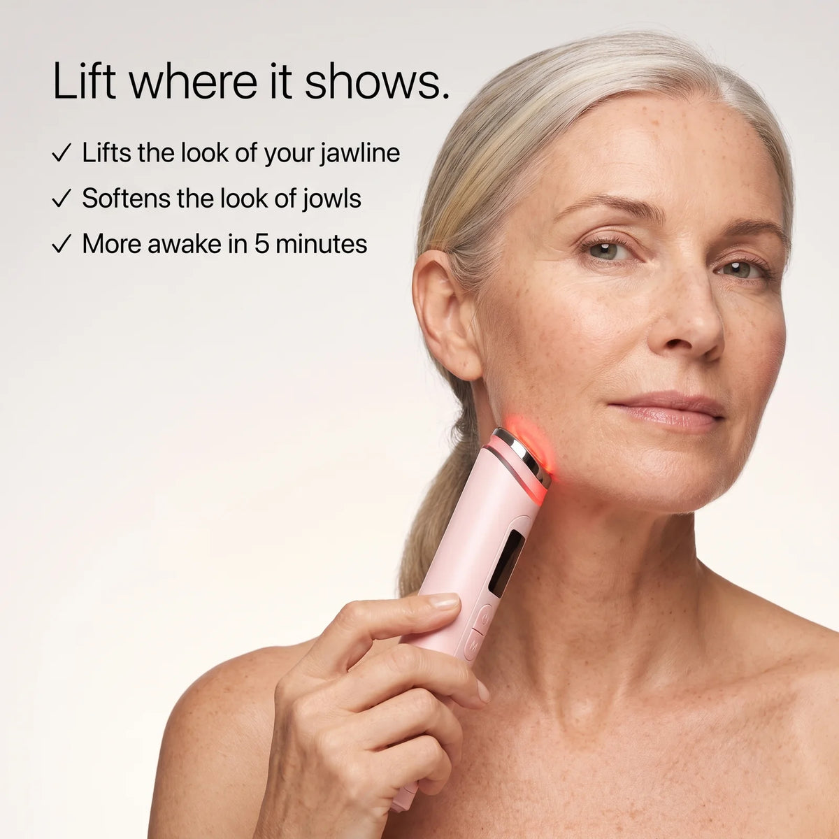 Your non-invasive facial lift: jawline, jowls, cheeks